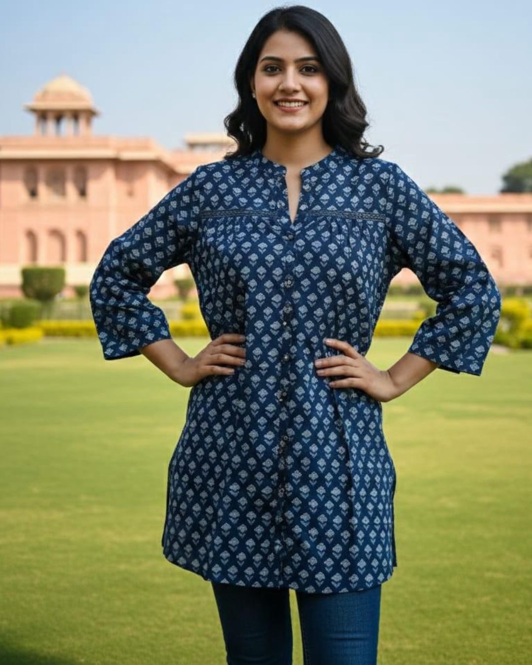 Indigo Meadow Kurti